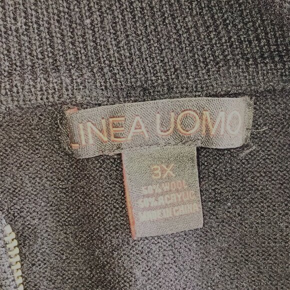 Men’s Quarter Zip Sweater Size SIZE 3XBlack Knit Pullover Casual Preppy - Picture 4 of 10